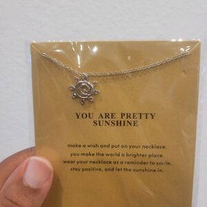 Charming Silver Sun Necklace
